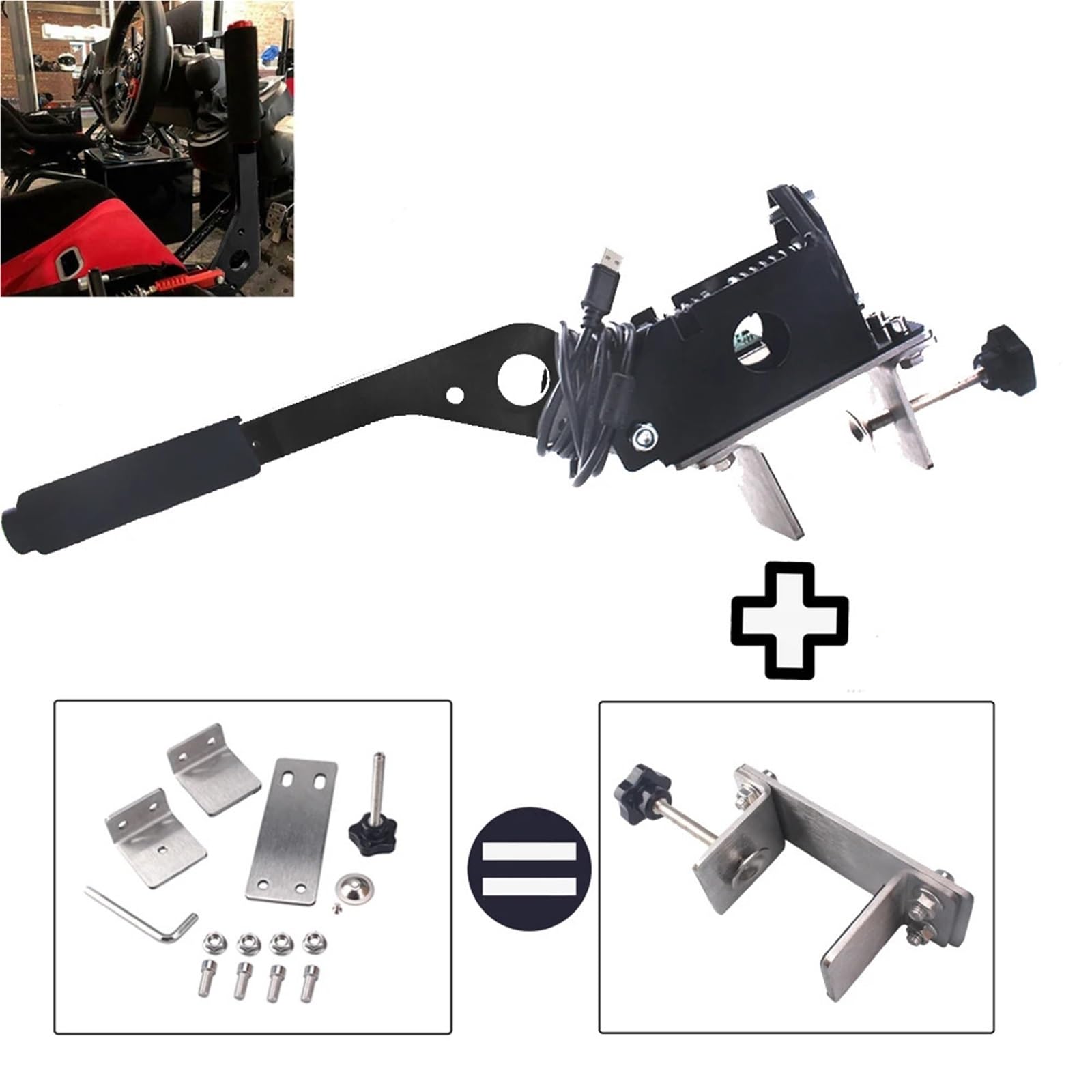 płyta do hamulca ręcznego Pasuje Do Logitech Brake System 14-bitowy Czujnik Halla USB Hamulec Ręczny Do Gier Wyścigowych G25 27 29 T300T500 Fanatec Osw Dirt Rally