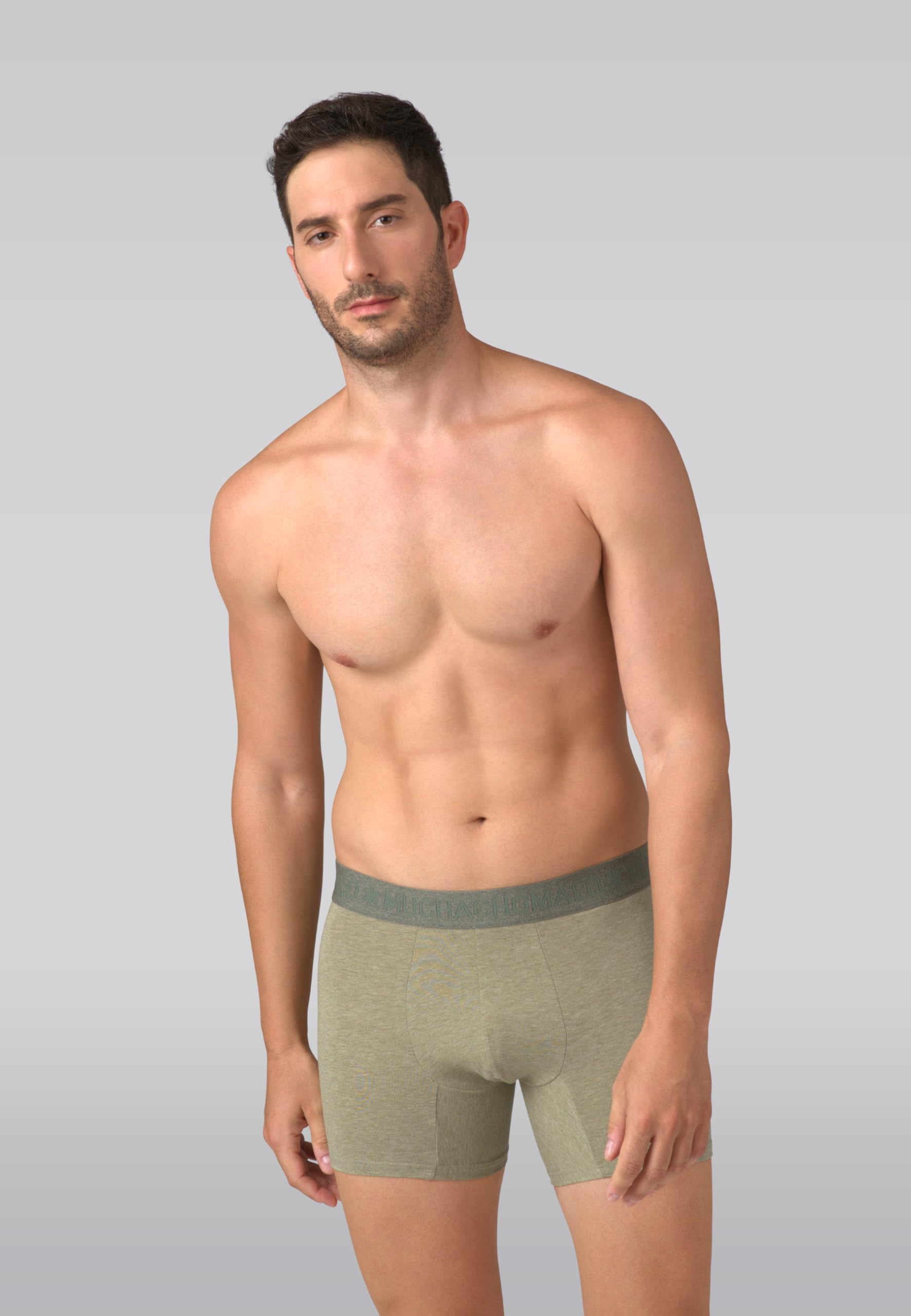 Muchachomalo Calzoncillos para Hombre, Ropa Interior Lisa de Algodón para Hombre, Pack de 3 Unidades, Bóxers Lisos de Corte Clásico con Cintura Elástica