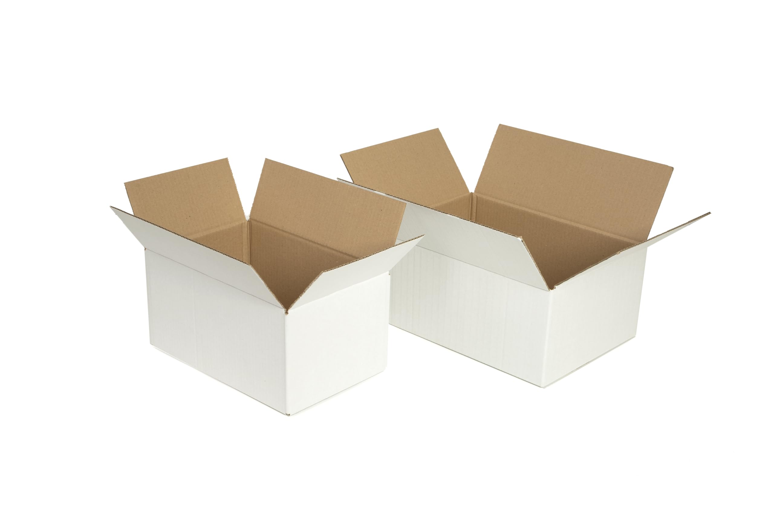 200 Stück Faltkarton 200x120x80 mm Versandkarton klein E-commerce Karton 1-Wellig 380G WEISS Kartonage Verpackung Postkarton Versandschachtel Paket Päckchen