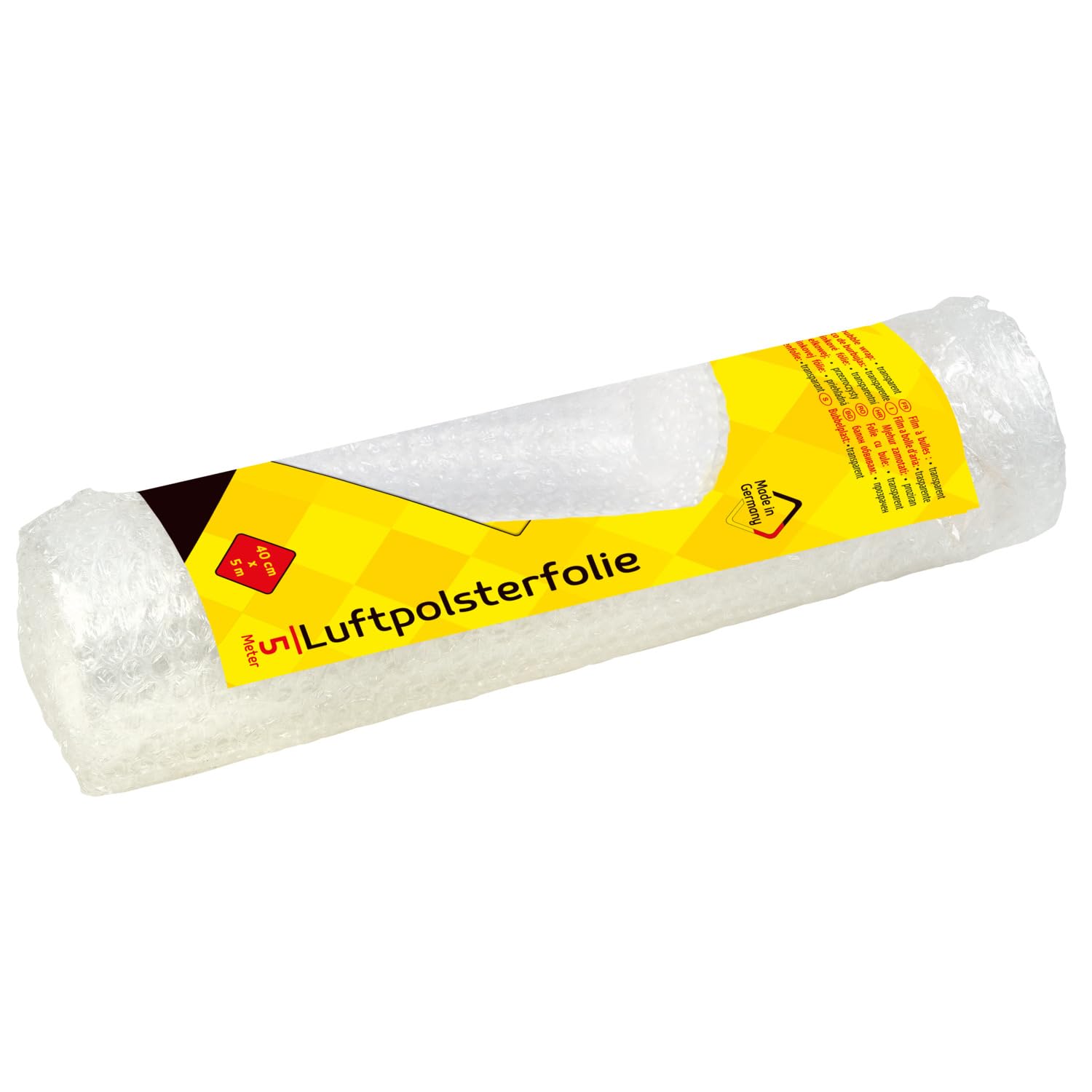 Idena 10339 - Papel de burbujas para envíos, embalajes y mudanzas, 40 cm x 5 m en rollo, 70 µ, transparente, 1 pieza