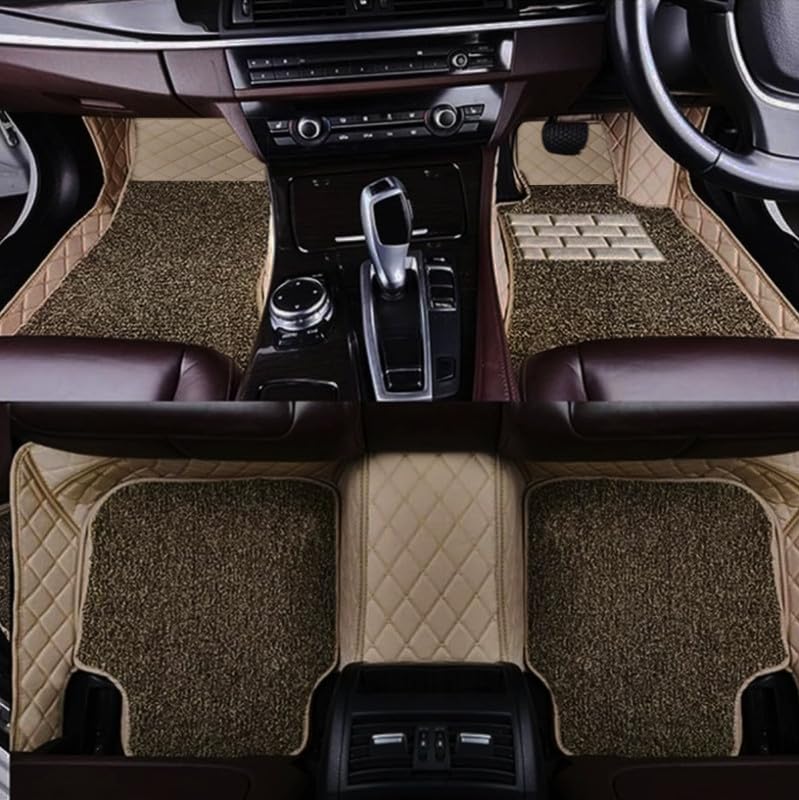 Image of Mr Mattie 7D Car Floor Mats Compatible with Volkswagen Jetta, Beige
