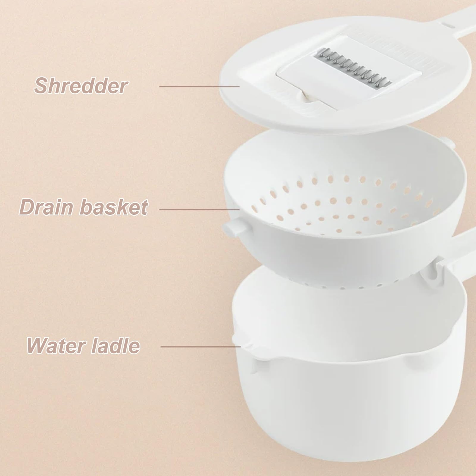 Cortador de Verdura, Mandolina de Cocina Profesional, Picador Verduras con Recipiente, Protectores Manos Resistentes Para Proteger tus Manos, Cortador Frutas, Utensilio