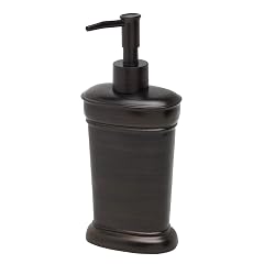 Zenna Home Marion India Ink Bathroom Soap Dispenser with Modern Resin Design Lotion Dispenser with Pump for Bathroom