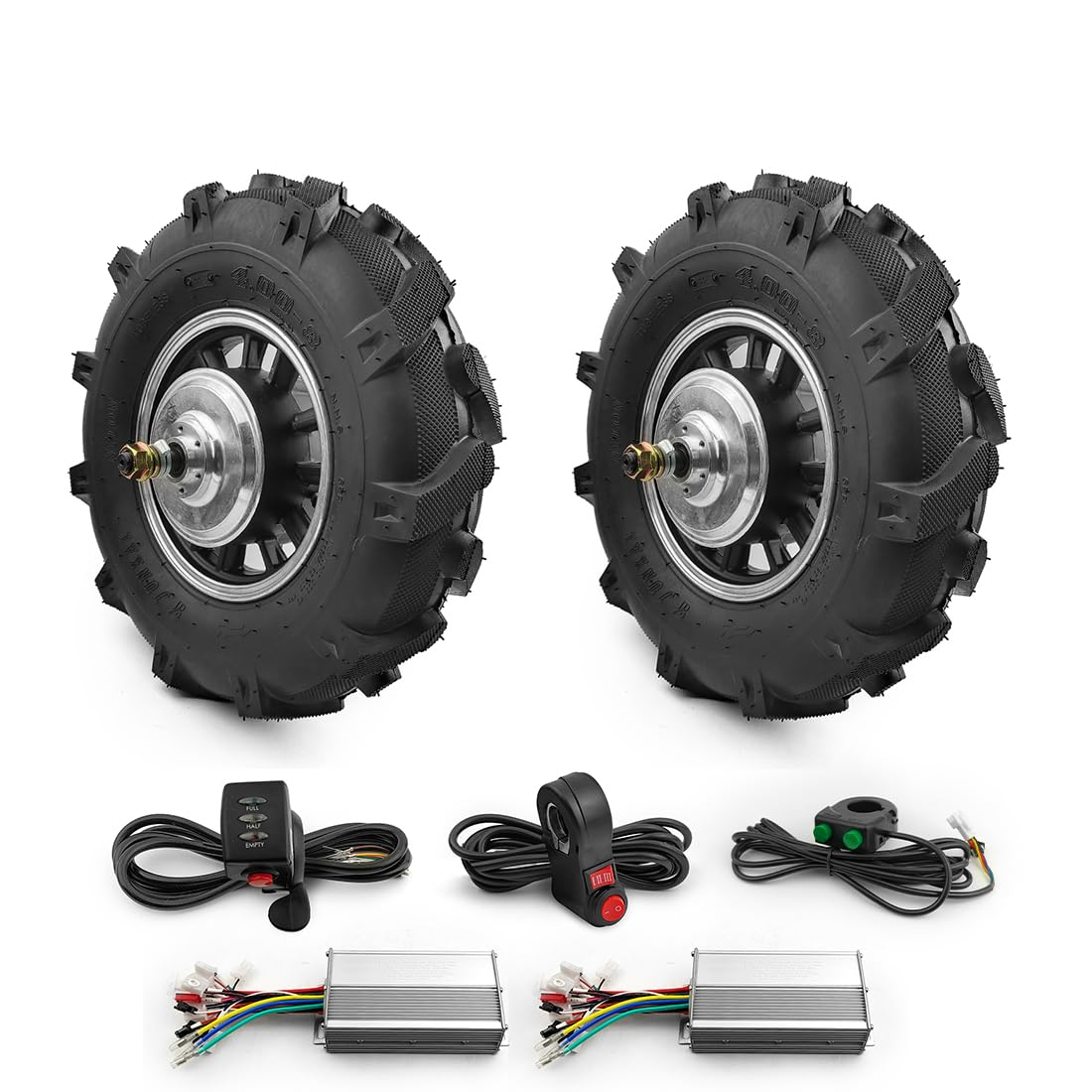 500W 16-inch Off-Road Dual-Drive brushless Geared Motor Wheels Suitable for Hand Trucks Low-Speed high-Torque (24V)