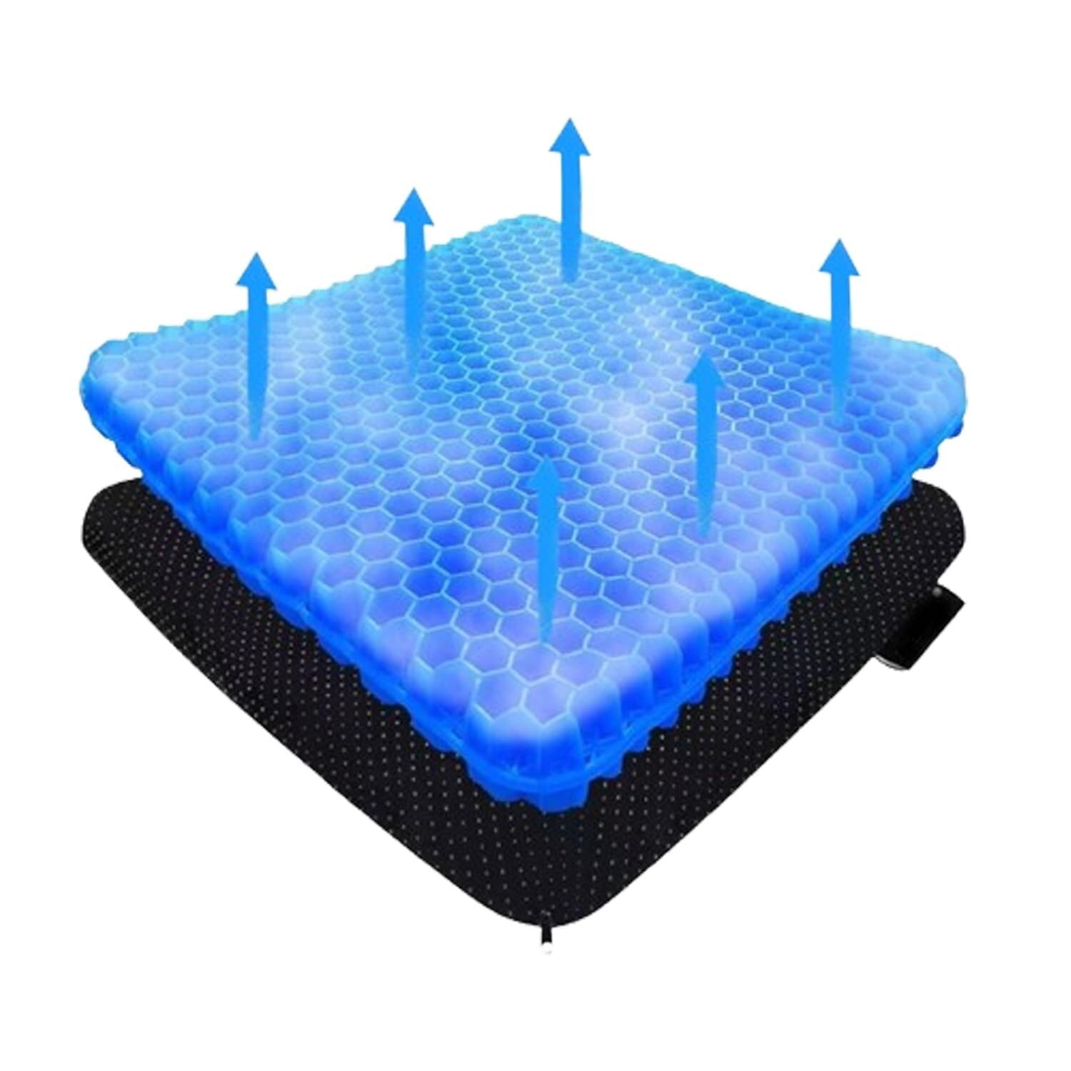 Oktaoaoo 40X35cm Orthopaedic Gel Seat Cushion, Cool Gel Pressure Relief Cushion Honeycomb Design, Breathable Lumbar Support Chair Cushion With Non-Slip, For Home Office Gaming Chair Wheelchair Car(40X35cm)