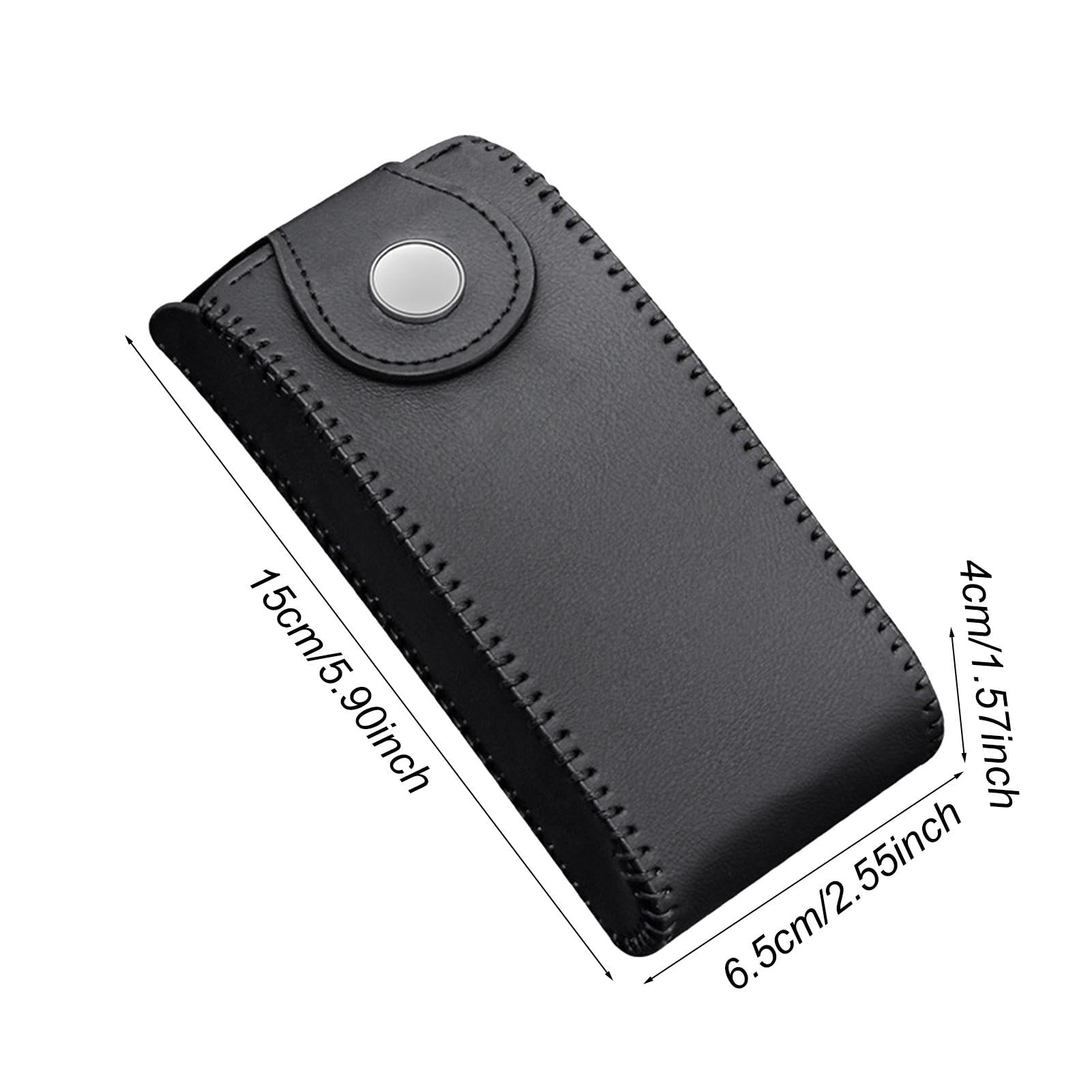 Porta Occhiali Da Sole Auto In Pelle - Clip Universale Con Magnete Per Visiera, Supporto Per Occhiali E Carte (Grigio)