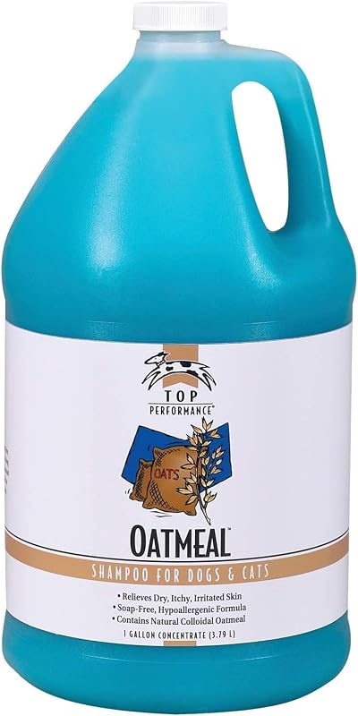 Shampoo de Aveia Coloidal para Cães e Gatos Top Performance, 3,79 L