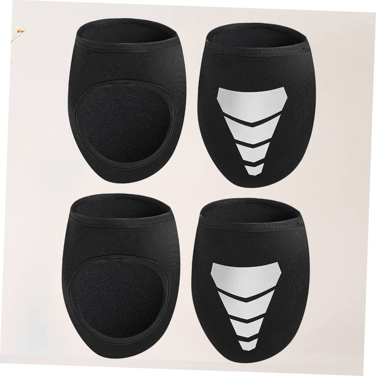 INOOMP 3 Set Di Copriscarpe Per Ciclismo - Copriscarpe in Neoprene Per Equitazione Allaperto Copriscarpe Antivento Con Striscia Riflettente 2 Paia * 3