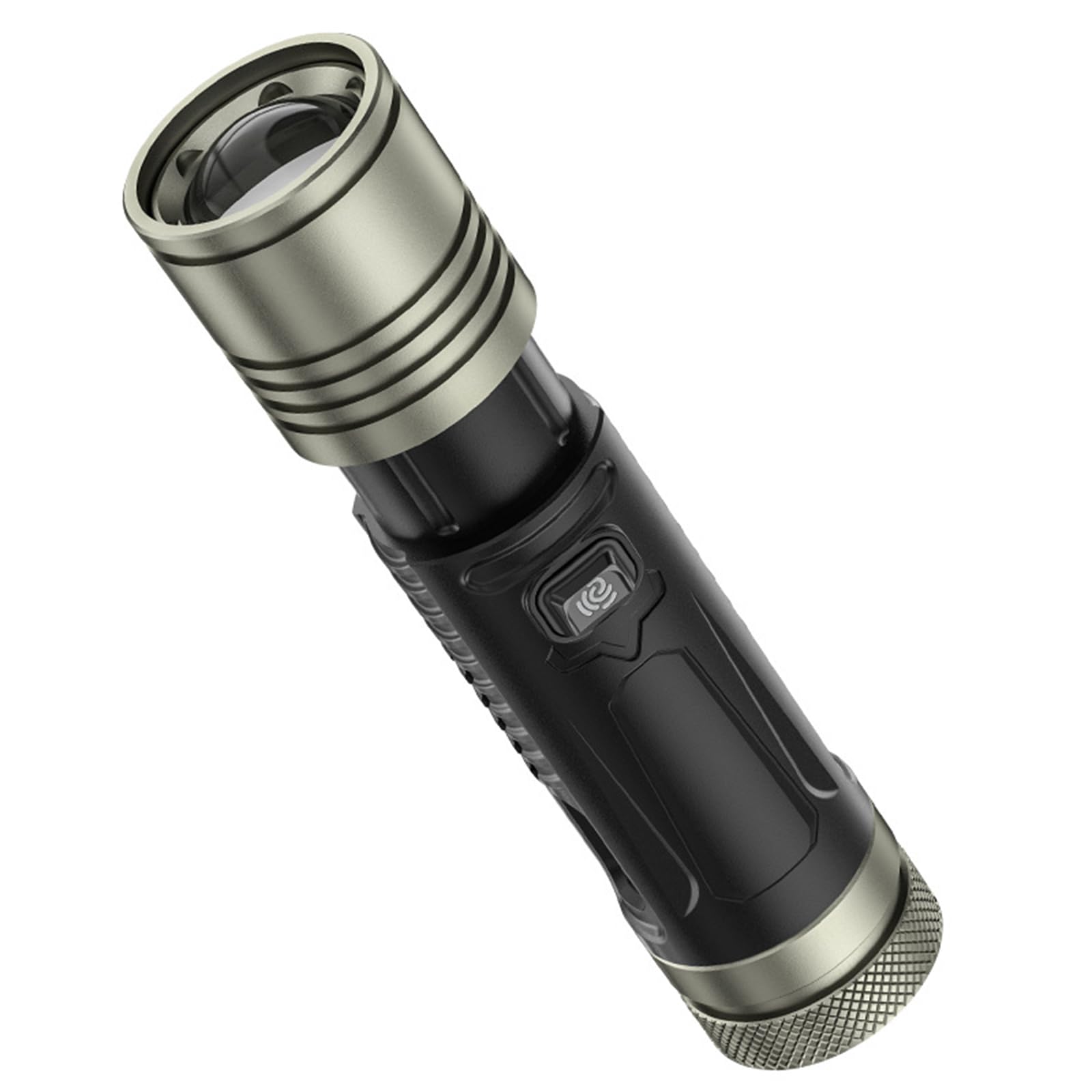 yanzunlrn LED Work Light Practical Flashlight with Digital Display and Type C Port Aluminum Alloy Texture for Camping Hiking Long Extent Beam Flashlight