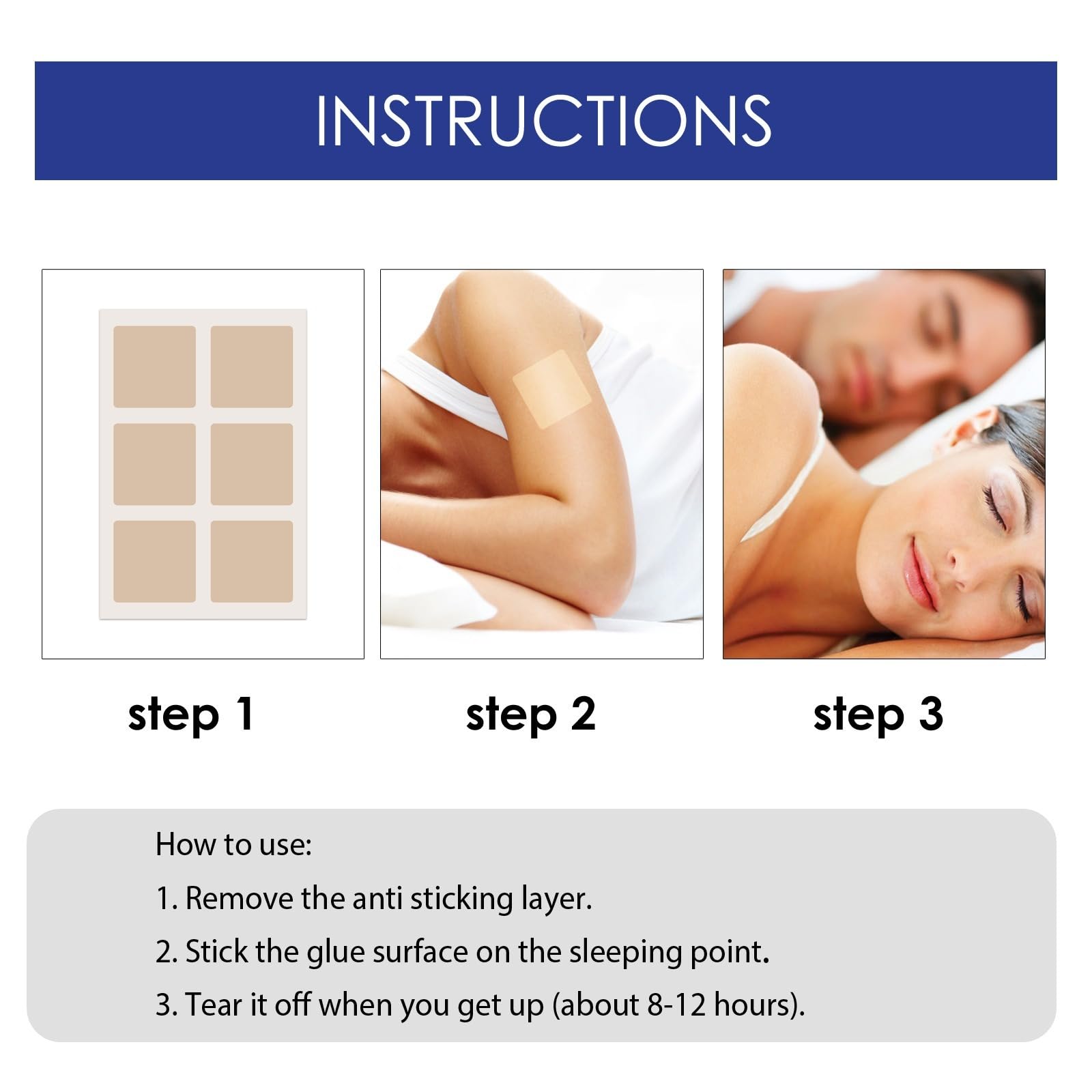 Naturali Deep Sleep Patch per Adulti per Boost Sleep Quality, Ease Fatigue and Stress