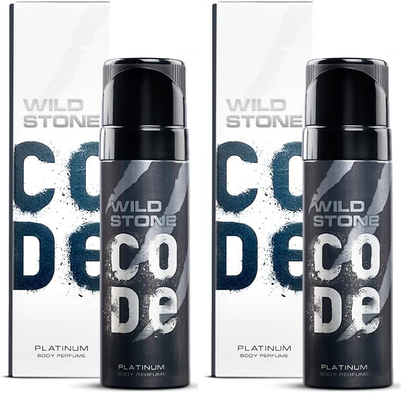 WILD STONE CODE Platinum Body Perfume 120 Ml pack 2