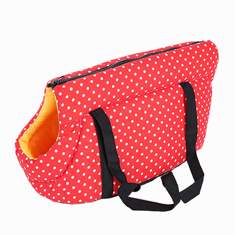 Bolsos Para Perros,Bandolera Para Perro Bolsas de hombro for perros de mascotas suaves Protegida con mochila exterior PET PERROPORTE PORT POR PUPPY VIAJE for PERROS PEQUEÑOS(Pink Plaid,Medium 40x25x28