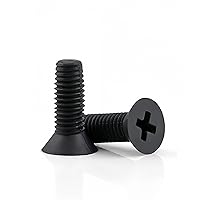 Vista 26 de NACX M6 x 20mm Tornillo de Nylon de Cabeza Redonda y Plana Negro, Phillips, 100