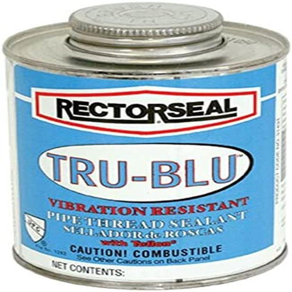 Rectorseal 31553 Brush Top Tru-Blu Pipe Thread Sealant, 1/2 pint