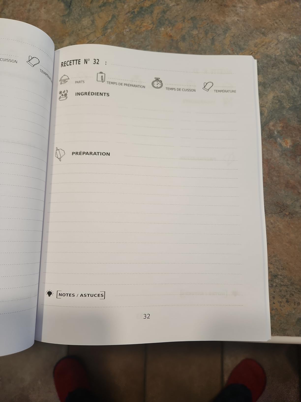 Mes Recettes Préférées: Livre De Recettes Cuisine à Remplir, Cahier De