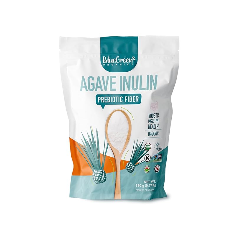 BLUEGREEN Suplemento prebiótico em pó de inulina de agave, vegano, kosher, 349 g