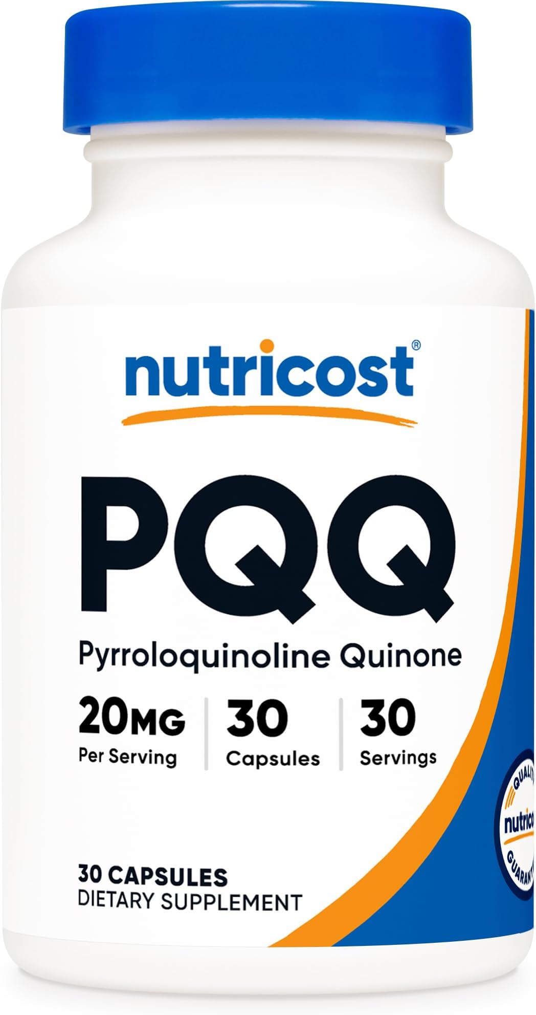 Nutricost PQQ (Pyrroloquinoline Quinone) 20mg, 30 Capsules - Vegetarian Capsules, Non-GMO, Gluten Free