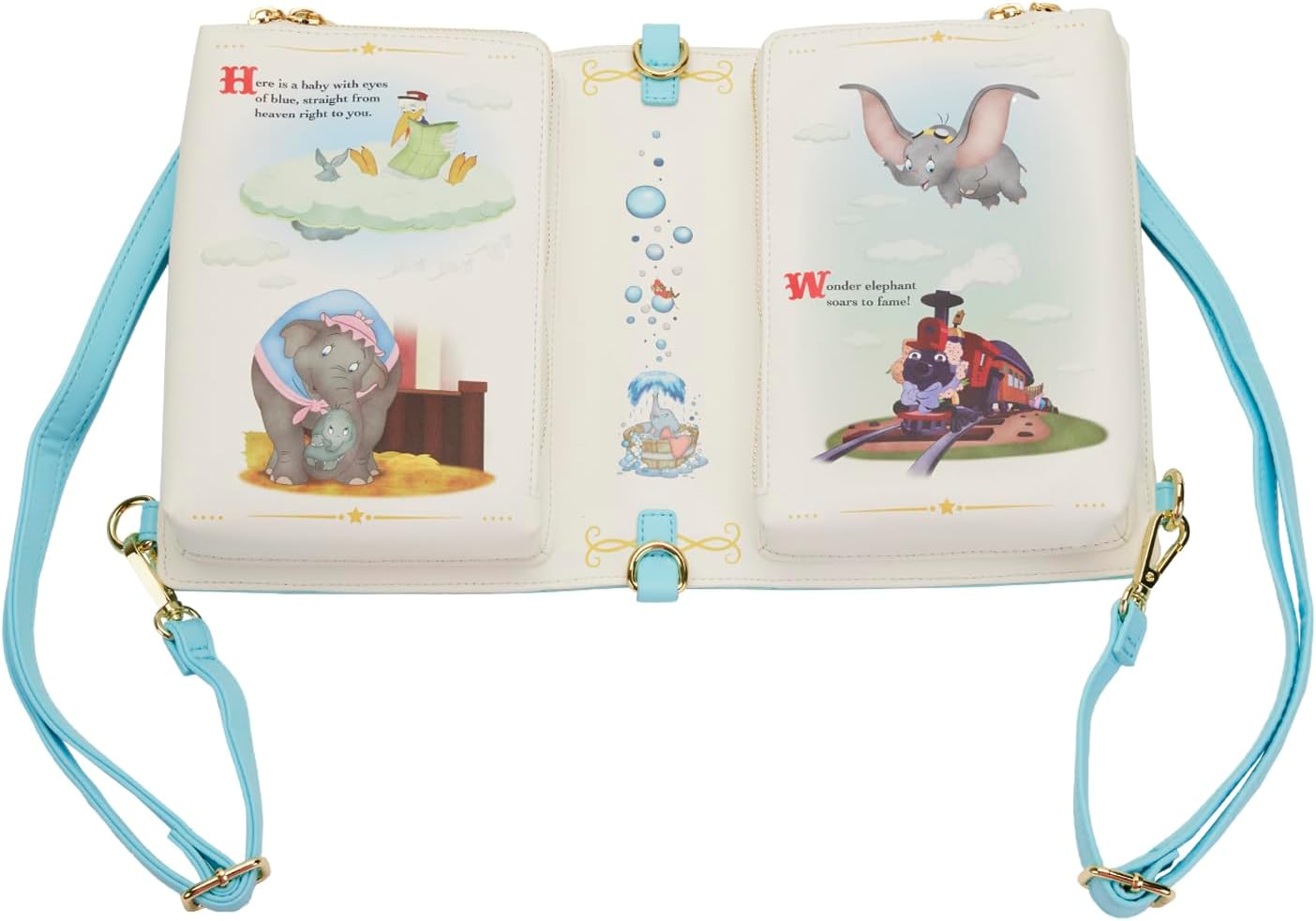Loungefly DISNEY DUMBO BOOK SERIES CONVERTIBLE CROSSBODY BAG