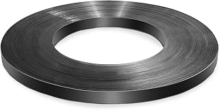 1 1/4" x .029" x 800' Black Steel Strapping Coil with Steel Roll's Core Painted and Waxed Metal Band for Pallet Banding(5800 lbs Break Strength)
