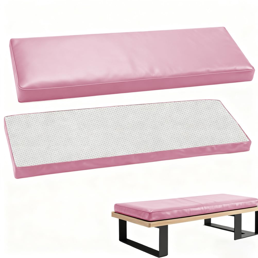 Cojín de piel para banco de jardín impermeable y mesa de terraza en tamaño de 120x30x5 cm