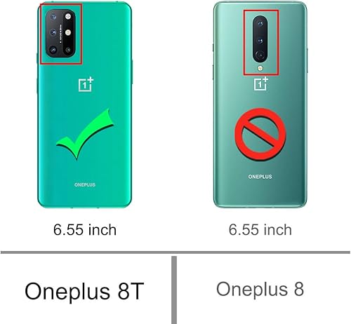 Miniatura 2 de Osophter Funda para Oneplus 8T, Oneplus 8T+5G no para Oneplus 8 con protector de pantalla de absorción de golpes flexible TPU cubierta protectora