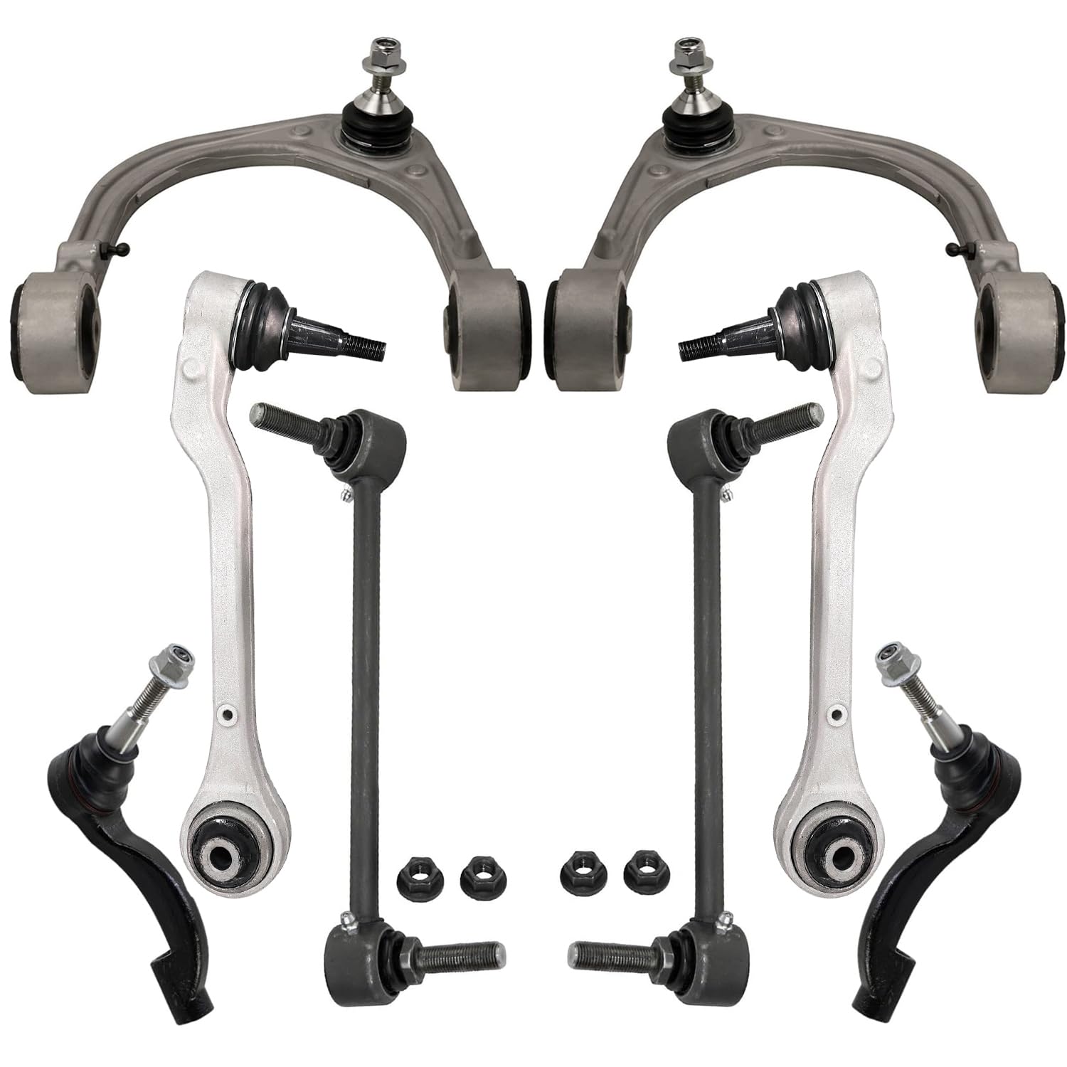 Detroit Axle - RWD 8pc Front End Kit for 2014 2015 Cadillac CTS, 4 Lower