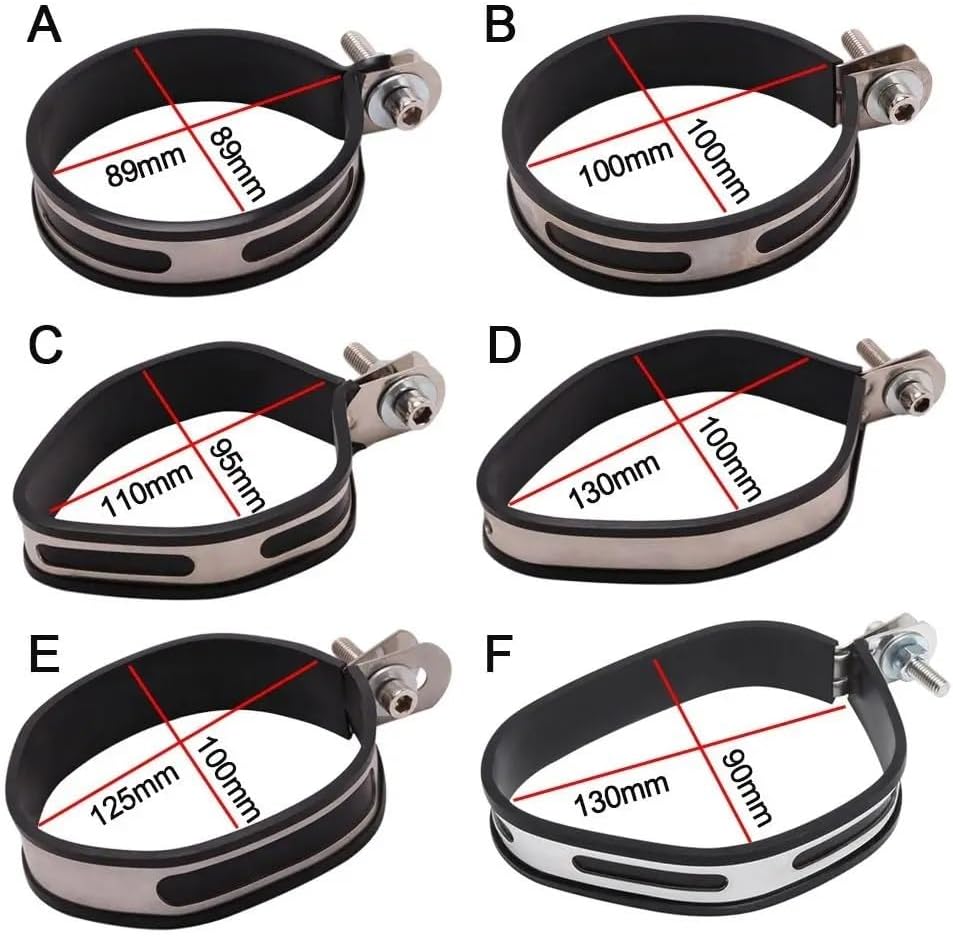 Motorcycle Clamp Pip Supporting Bracket Fixed Ring Hanger Band Fixture Support(B)