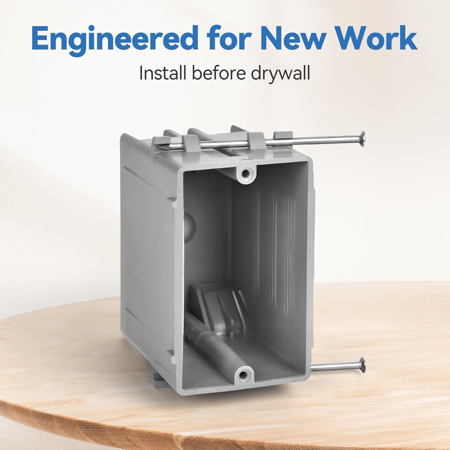 CycevSun 6 Pack 1 Gang Old Work & New Work Electrical Outlet Box, UL Listed