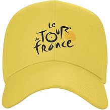 Le Tour of France Unisex Vintage Washed Baseball Cap Adjustable Dad Hat Black