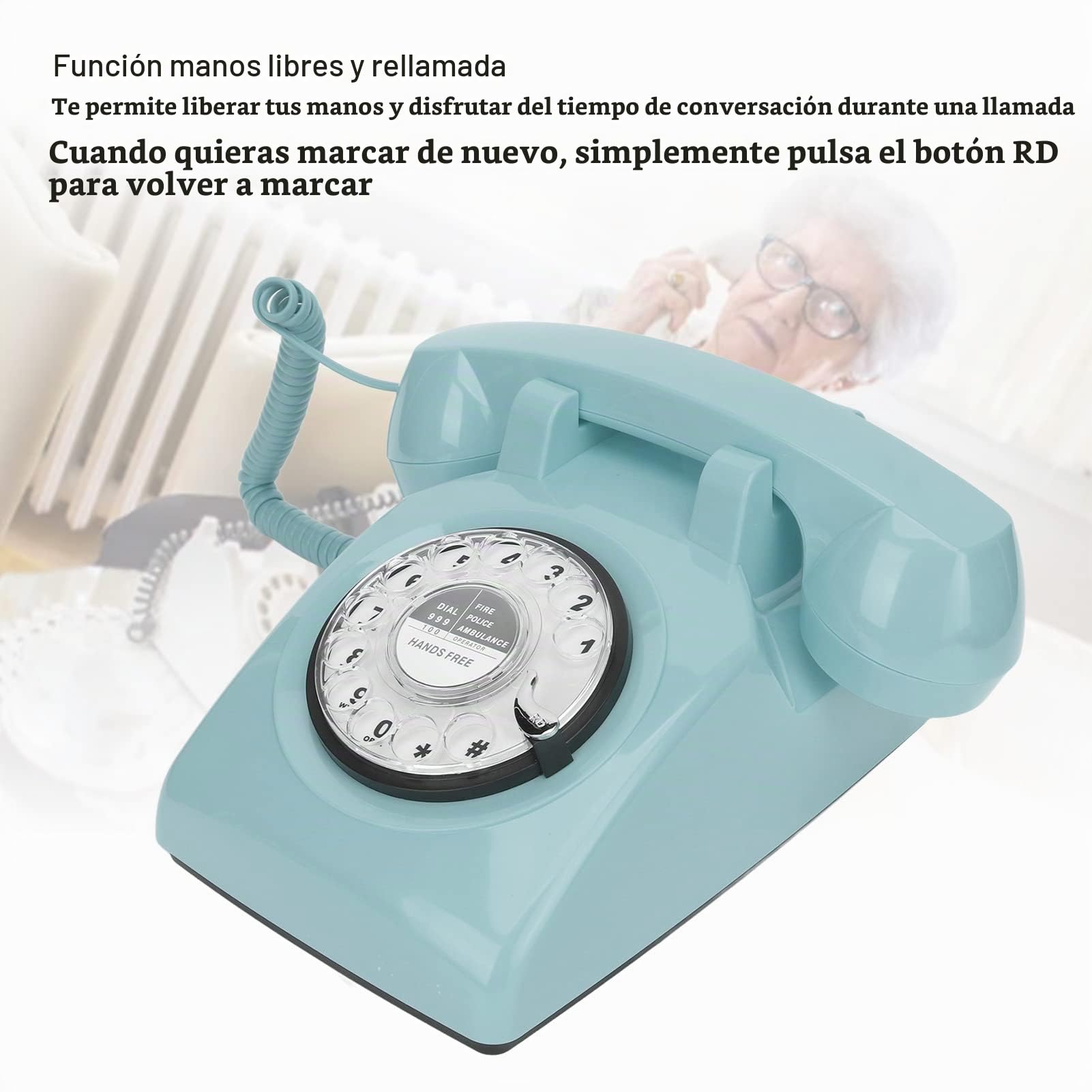 Socobeta Retro Antiguo Antiguo Teléfono De Casa Vintage Teléfono Fijo Ideal Familia Amigos Colegas