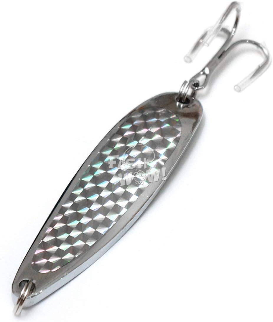 10 Pieces 2oz Fishing Spoon jig with a 3561D-DT 3X Mustad Treble Hook 2/0