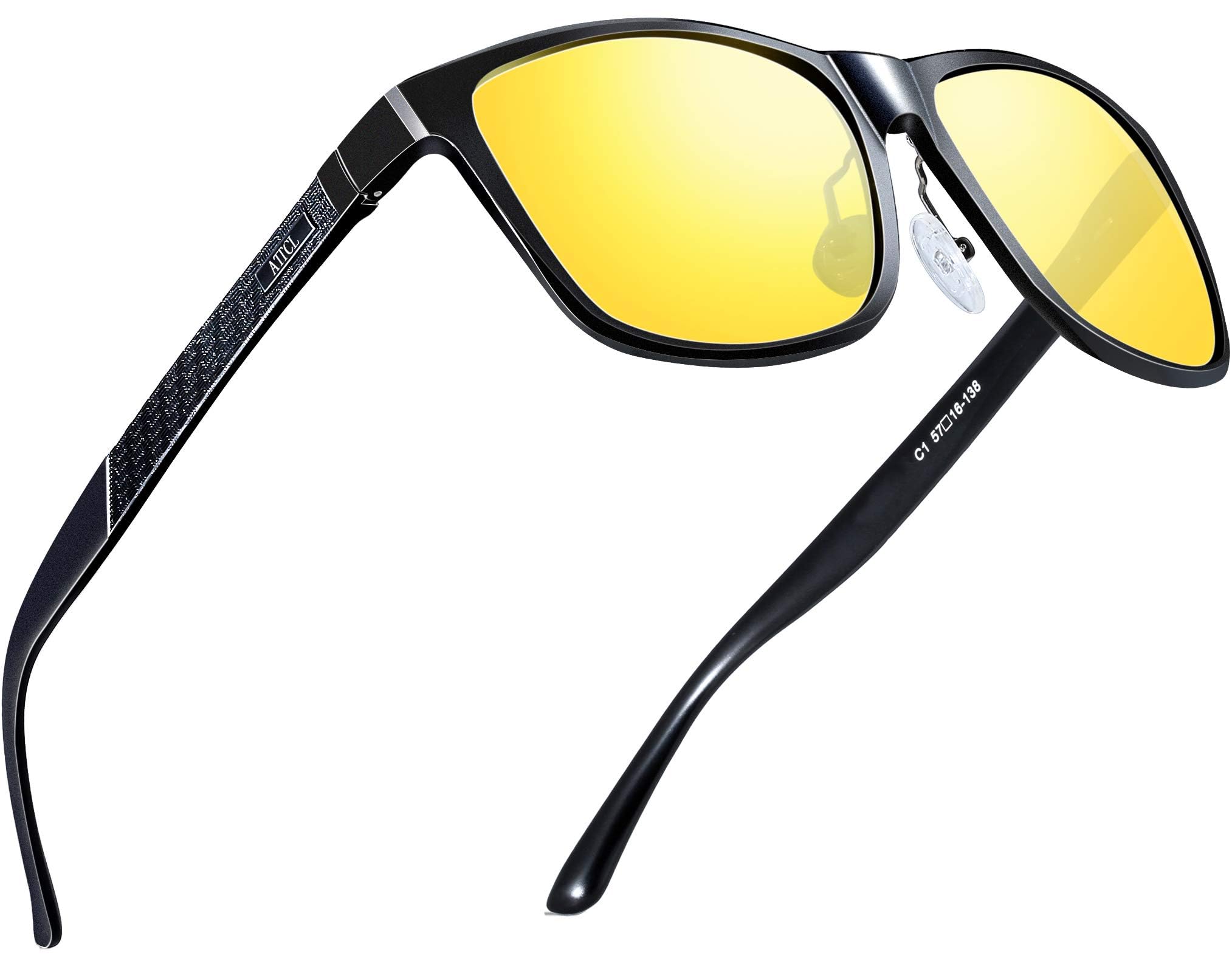 ATTCL Men's Retro Metal Frame Driving Polarized Sunglasses For Men/Women 8587 Yeshi, M