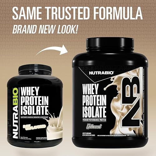 Miniatura 2 de NutraBio 100% Proteína de suero aislado en polvo, 25g de proteína con perfil completo de aminoácidos, sin transgénicos, libre de soja y gluten, baja