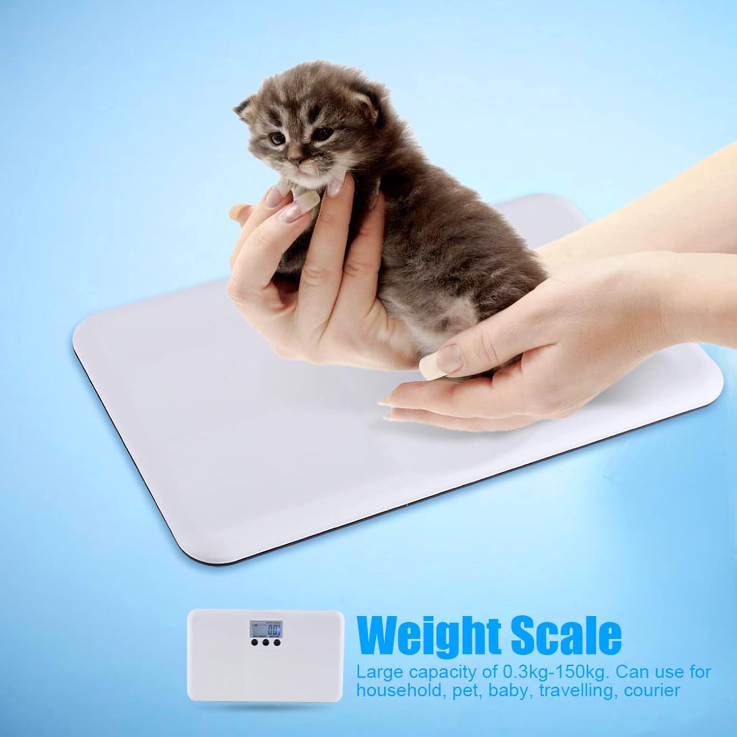 Digital Pet Scale, Baby Scales for Weighing, Puppy Scale Digital Baby Infant Pet Weighting Scale LCD Display