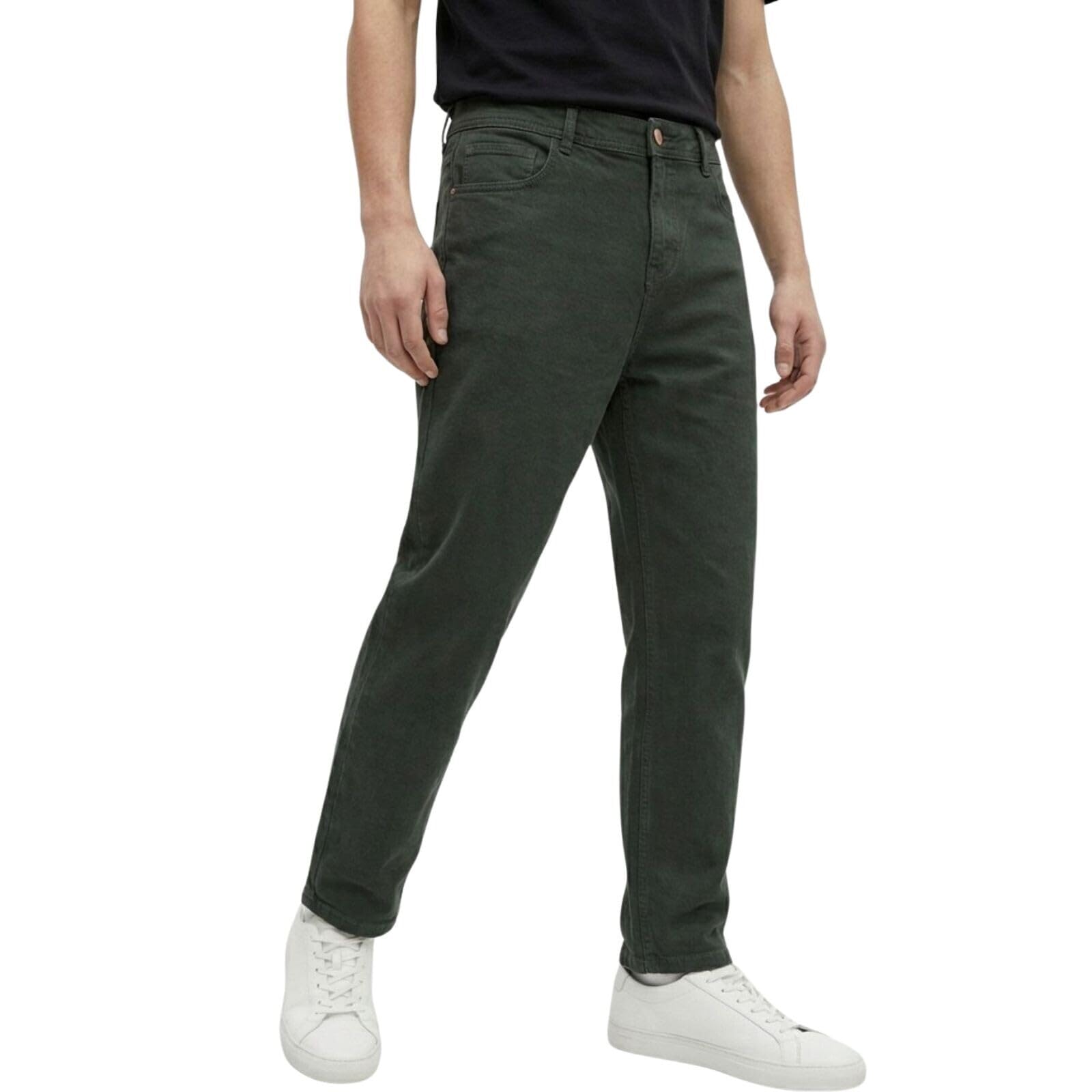 Men's Solid Casual Chinos Pants | Mid Rise Slim Fit Tapered Cotton Trousers for Men | Pants for Man | Korean Pants for Man | Casual Bottom Wear | Comfortable Everyday Office Trousers-picture-18