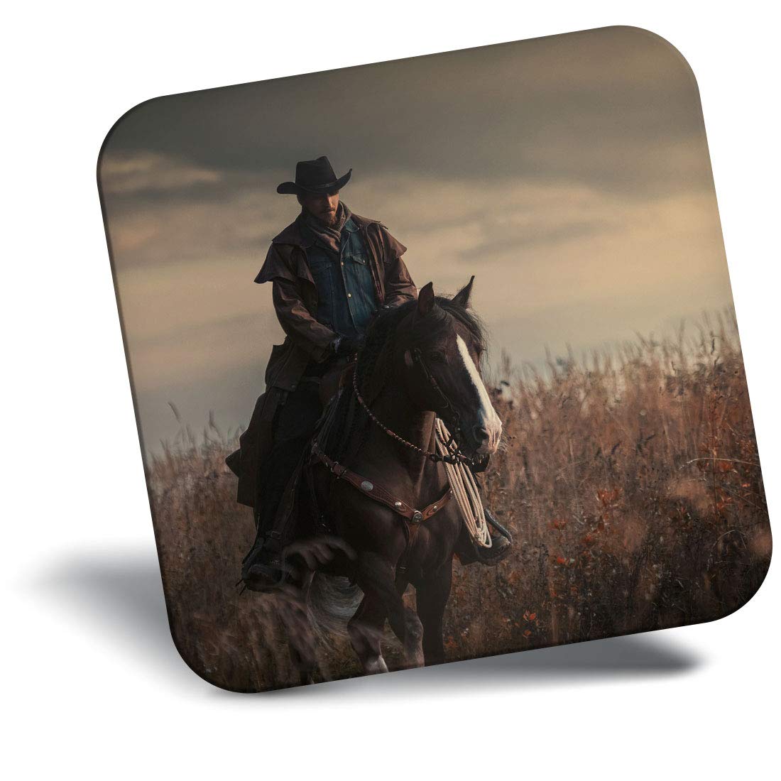 Destination Vinyl Ltd Fridge Magnet - Western Cowboy Horse America Usa Wild West 24420