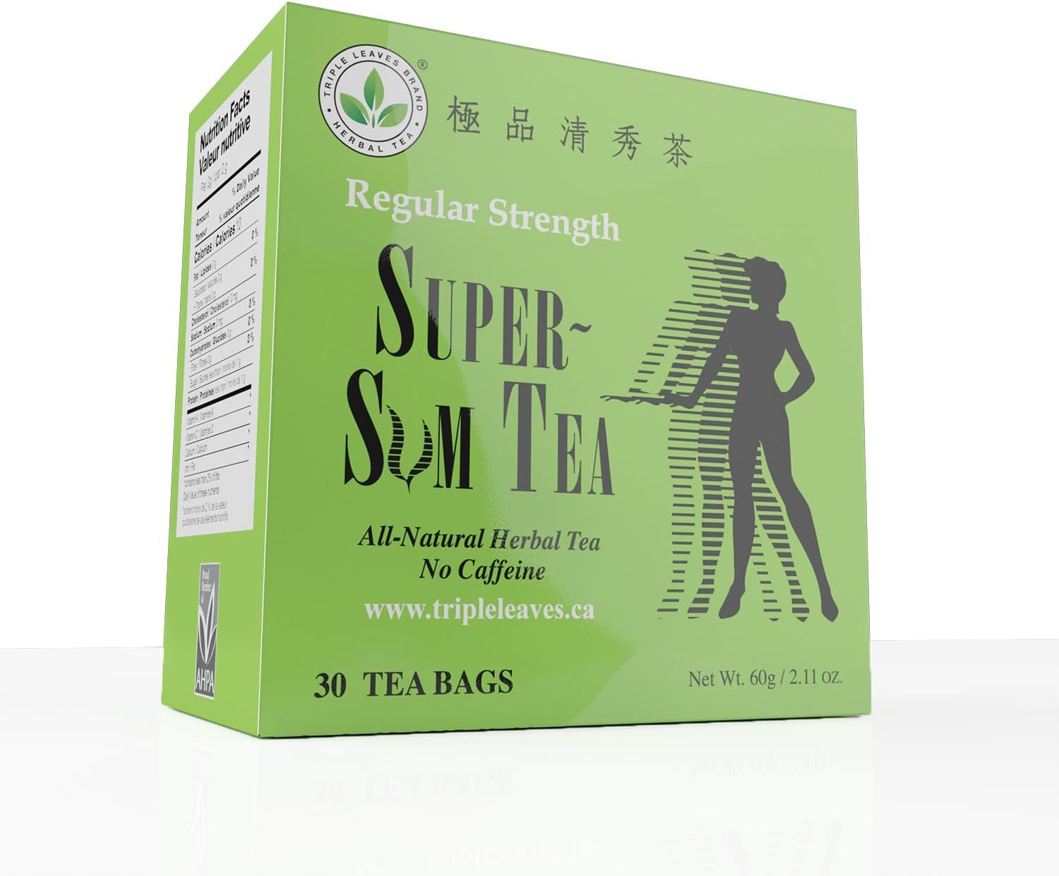 Triple Leaves Brand | Regular Strength Super-SM Tea (30 Tea Bags)