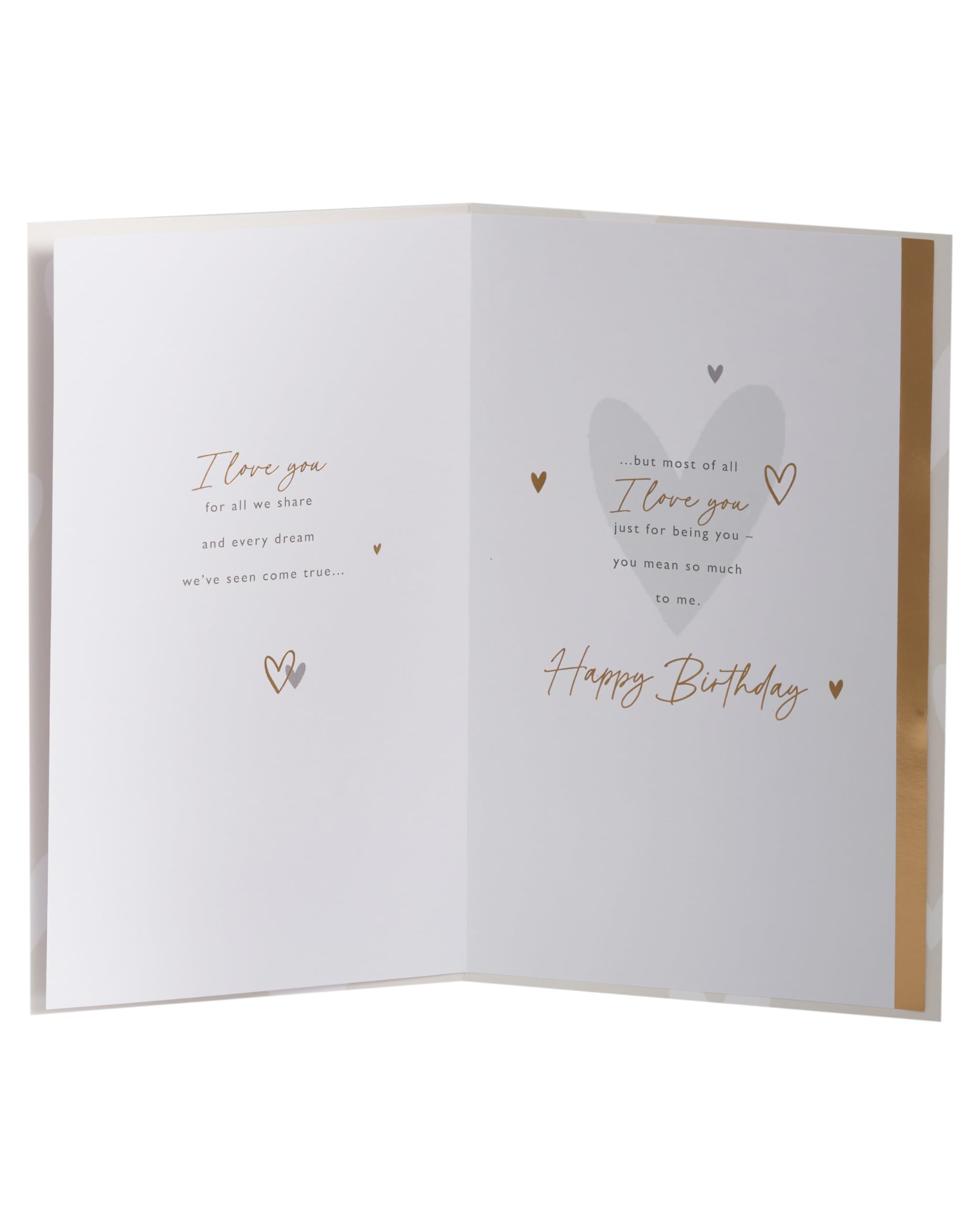 UK Greetings Biglietto Di Compleanno Di Lusso - "Per La Persona Che Amo" Con Dettagli In Oro E Argento - 5