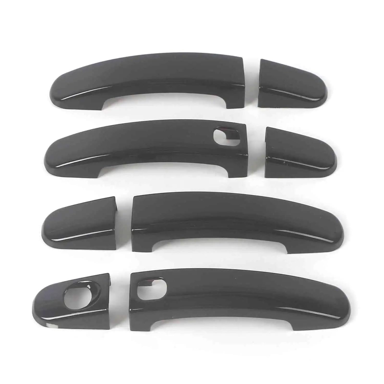 Ujnheq Style 1 Abs Chrome Glossy Black Car Door Handle Cover Trim Sticker For Ford For Focus 2005 2006 2007 2008 2009 2010 2011(Style 1)