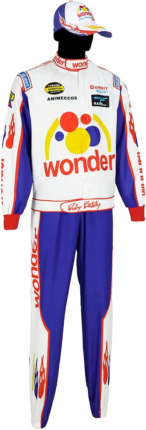 Ricky Bobby Costume Talladega Nights Outfit Race Car Driver Jacket Pants With Hat for Adult Halloween - Image 3