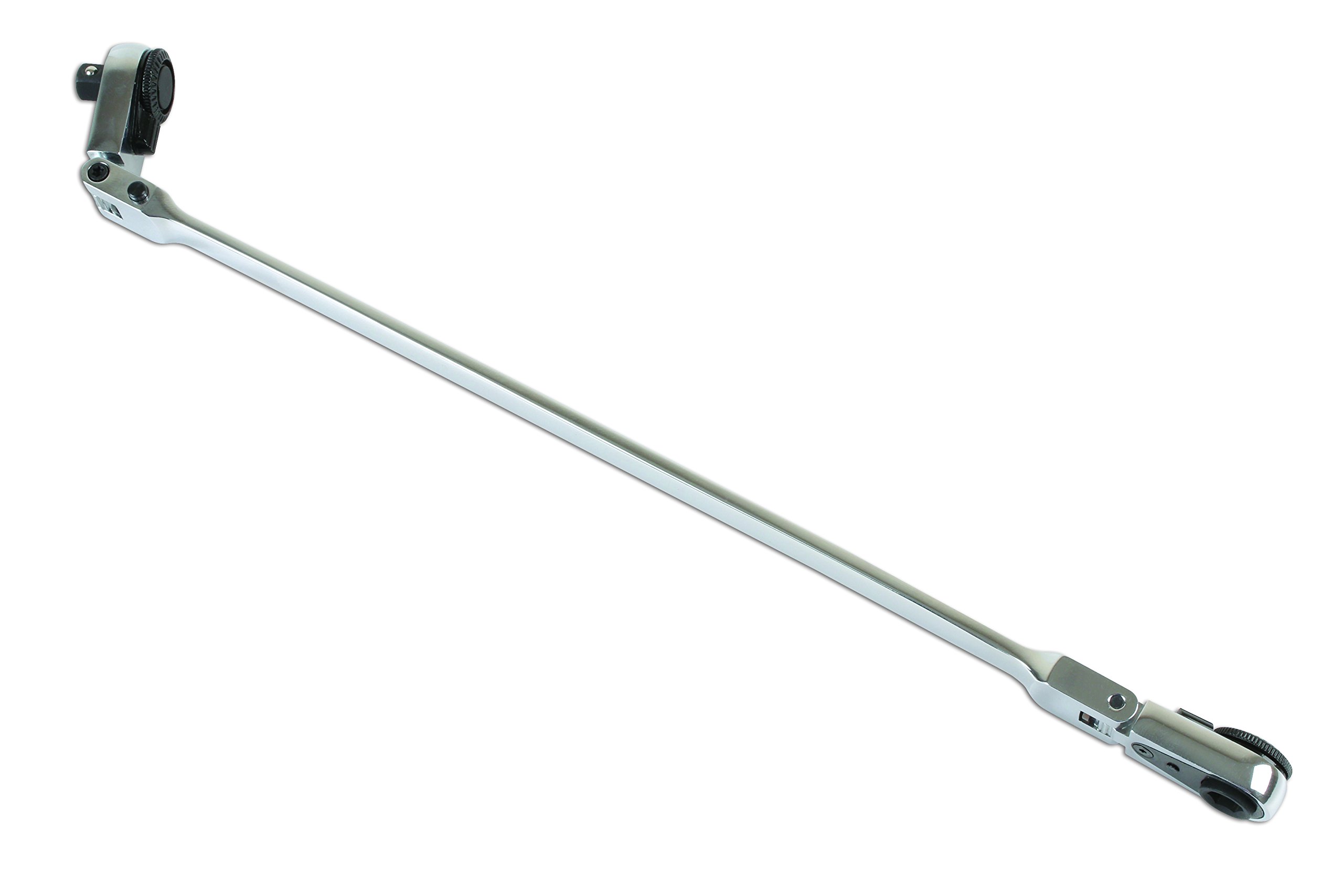 Laser 6744 Cliquet - porte-embout à tête flexible, entraînement de 1/4 pouce x 1/4 pouce