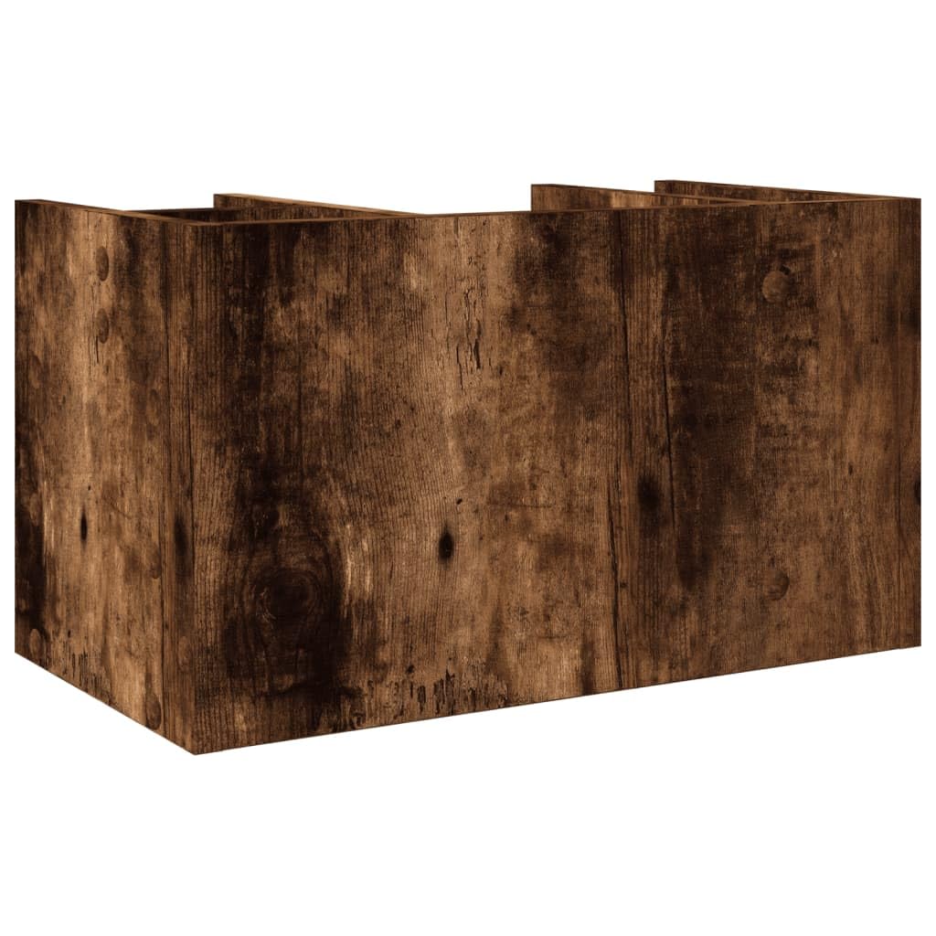 Organizer Scrivania Rovere Fumo 44,5x24x25cm Legno Multistrato,Organizer da Scrivania,Portaoggetti da Scrivania,Organizer da Scrivania-848042