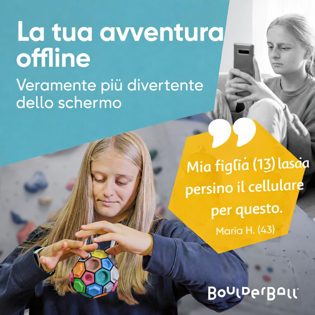 Basic Palla da Arrampicata 3D, novità Mondiale, nello Spazio più Piccolo - concentrazione, creativià e destrezza
