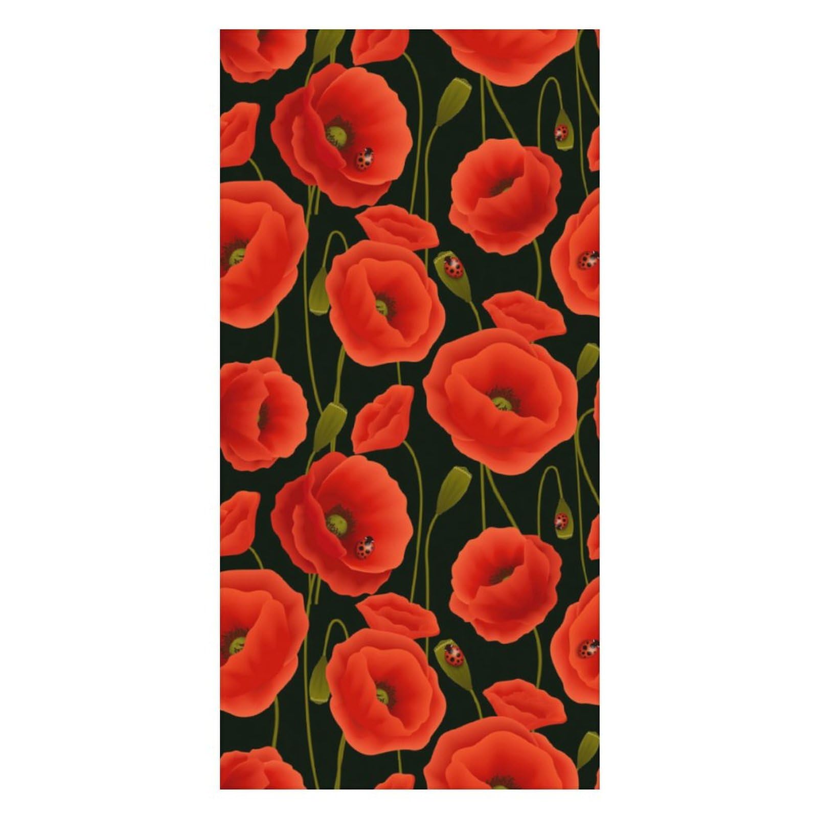 LWORZIIB Beach Towel, Red Poppy Flower Bath Towel, Pool Towel Great for Gym Swimming 80 X 160cm