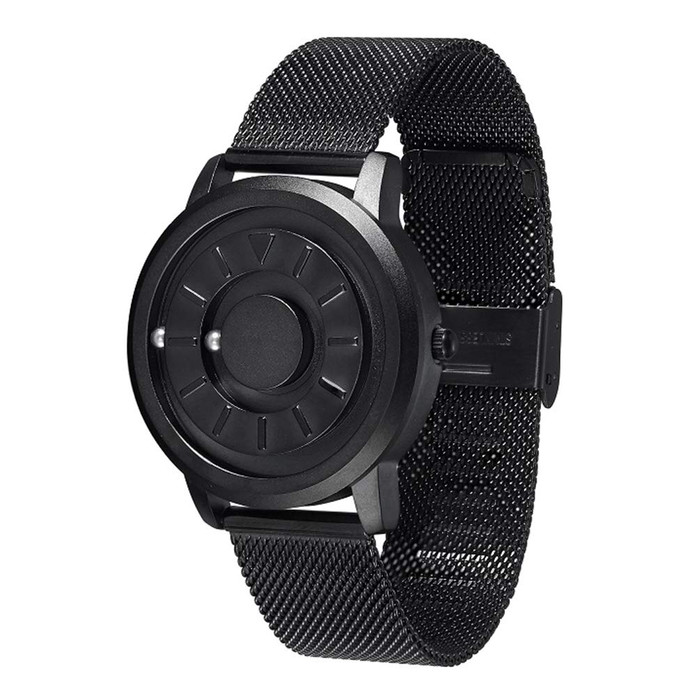 Orologio sportivo magnetico da polso rotondo con orologio sportivo da uomo, per uomini e donne