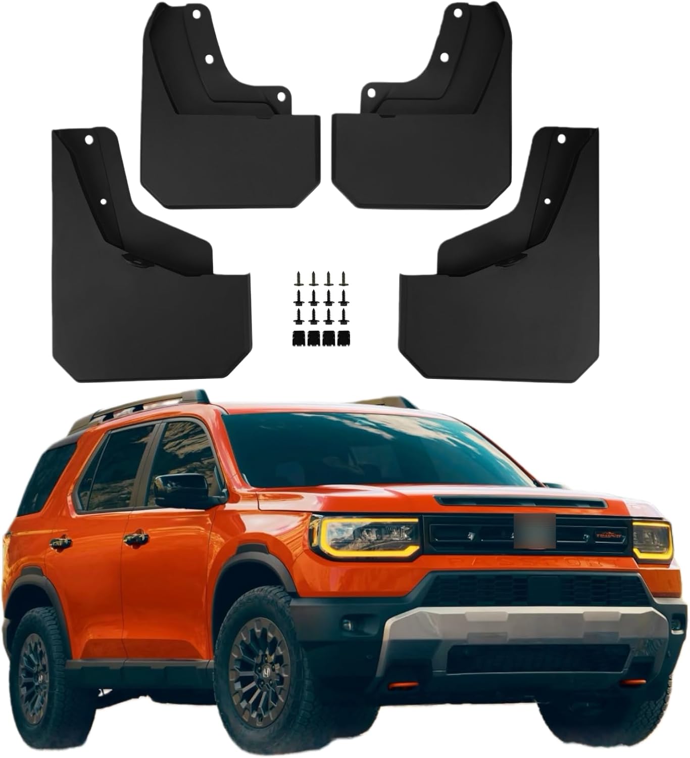 Mud Flaps Splash Guards for Honda Passport 2026-2027, Custom Fit All Weather Exterior Accessories, Not Fit TrailSport