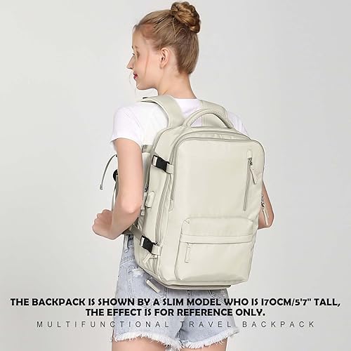 Miniatura 9 de WONHOX Mochila de viaje grande para computadora portátil aprobada para el vuelo, mochila de negocios para mujeres y hombres Mochila de Viaje