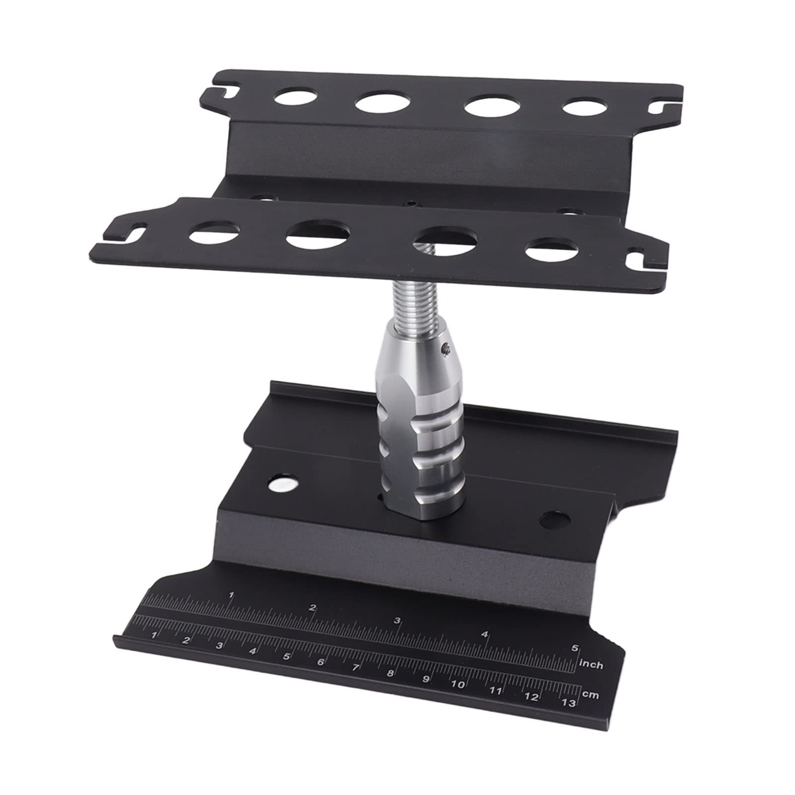Soporte de trabajo de coche RC Soporte de reparación de aleación de aluminio con escala precisa rotación de 360 grados, marco de reparación RC accesorios de coche RC (negro)