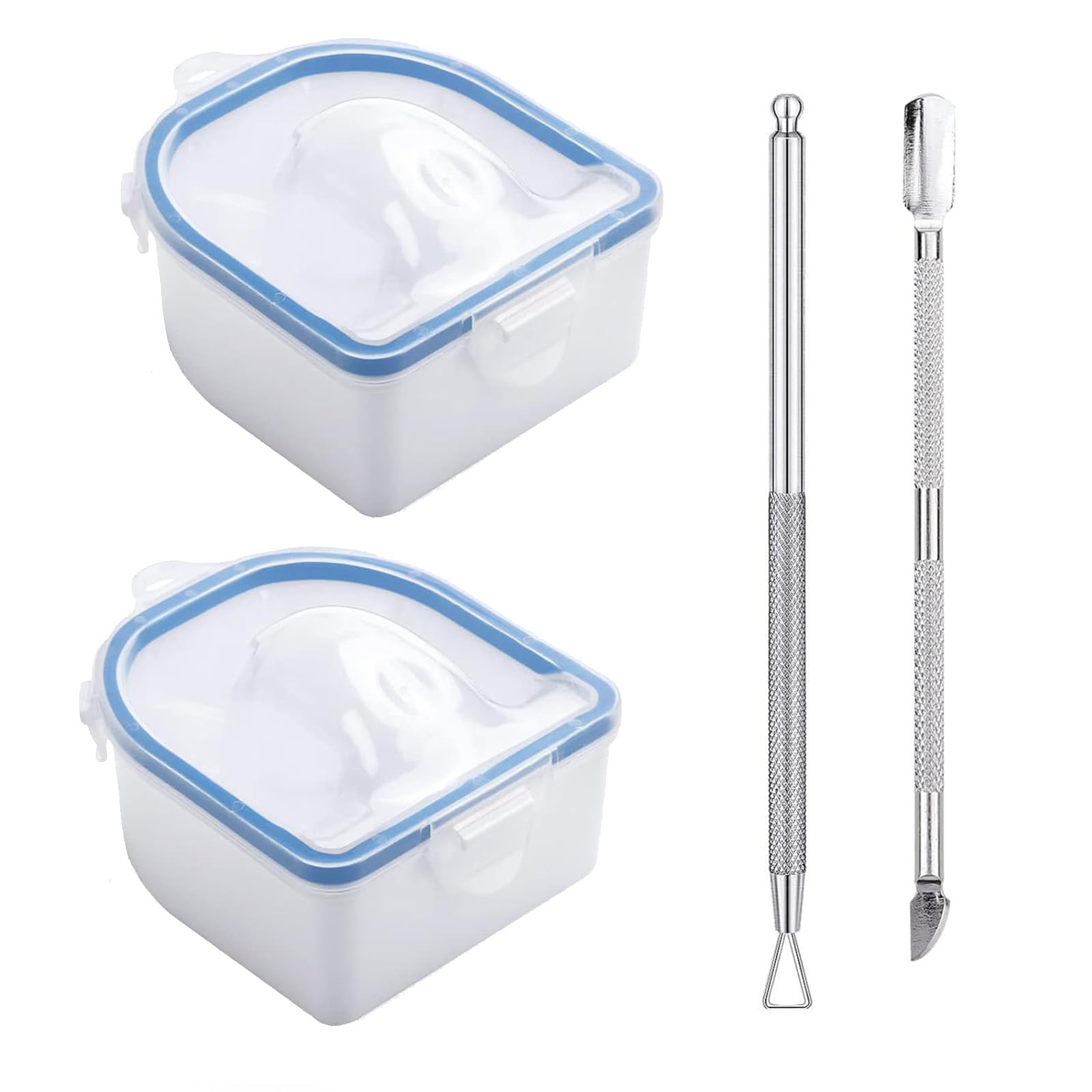 4pcs Stainless Steel Pedicure Manicure Tool Set For Nails Polished Removal And Cuticle Care For Different Skill Levels