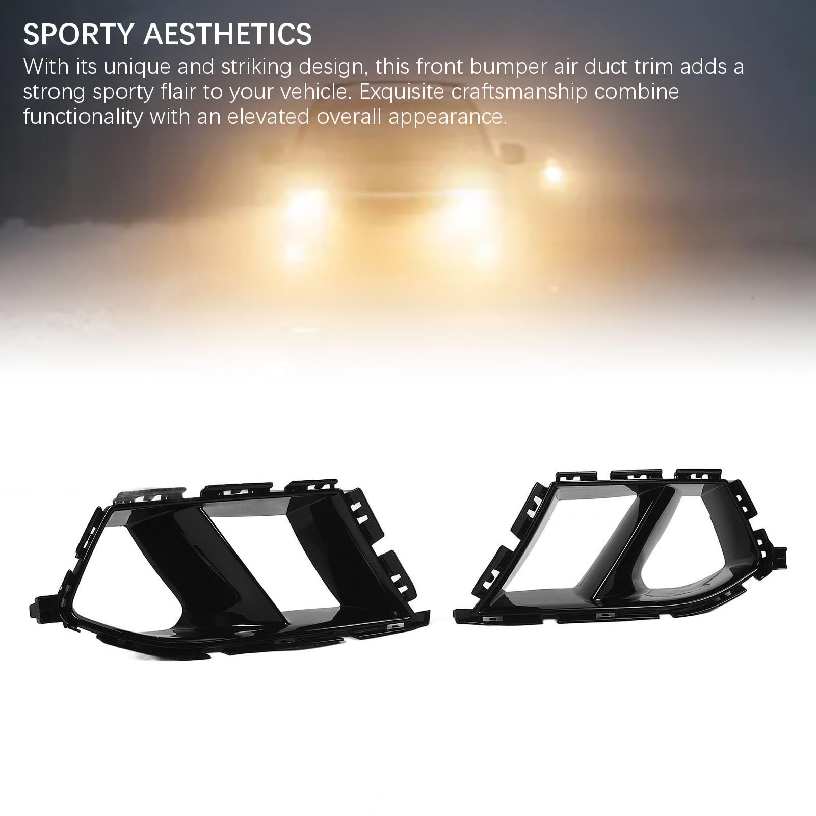 Luocute Grill D'admission à Air du Pare-chocs Avant, Style MP Amélioration de la Preuve D'impact du Flux D'air pour G80 G82 M3 M4 2021-2025 (noir brillant)